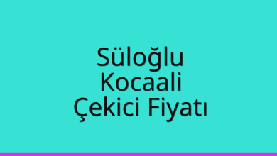 Süloğlu Çekici Fiyatı – Kocaali Oto Kurtarıcı Ücreti