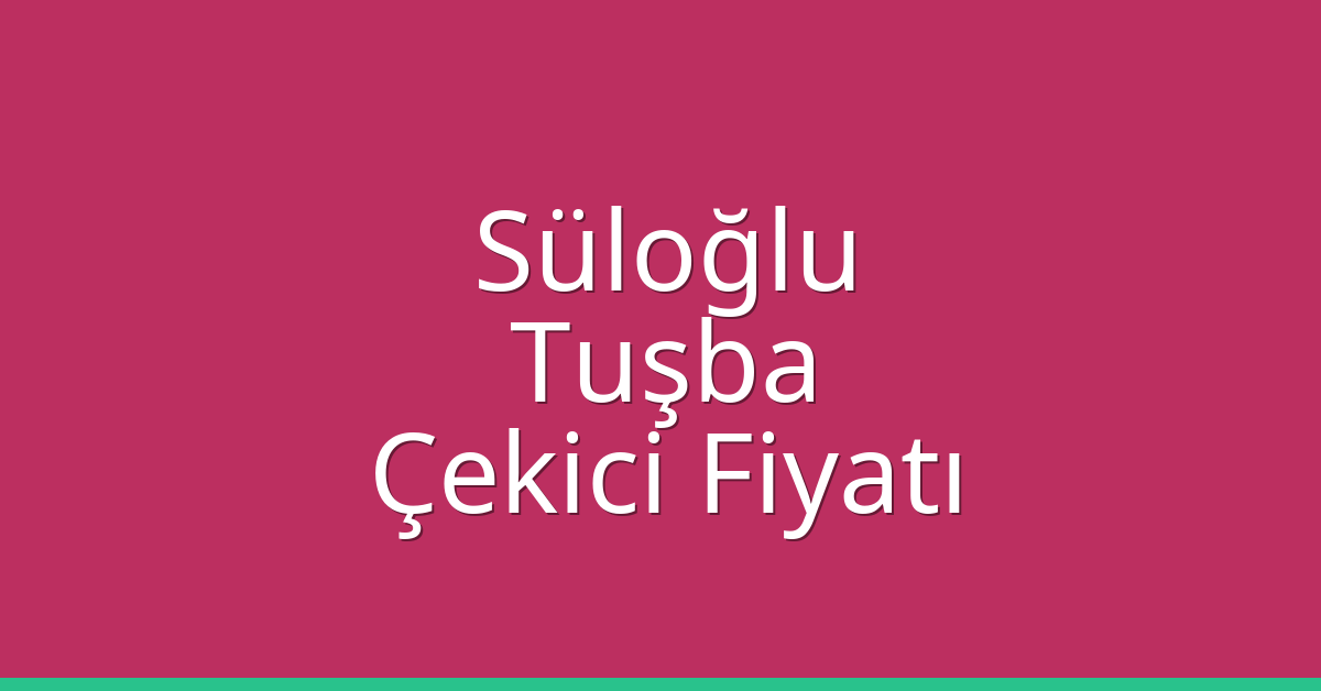 Süloğlu Çekici Fiyatı – Tuşba Oto Kurtarıcı Ücreti