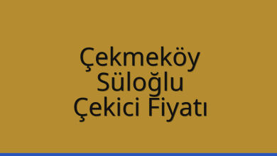 Çekmeköy Çekici Fiyatı – Süloğlu Oto Kurtarıcı Ücreti