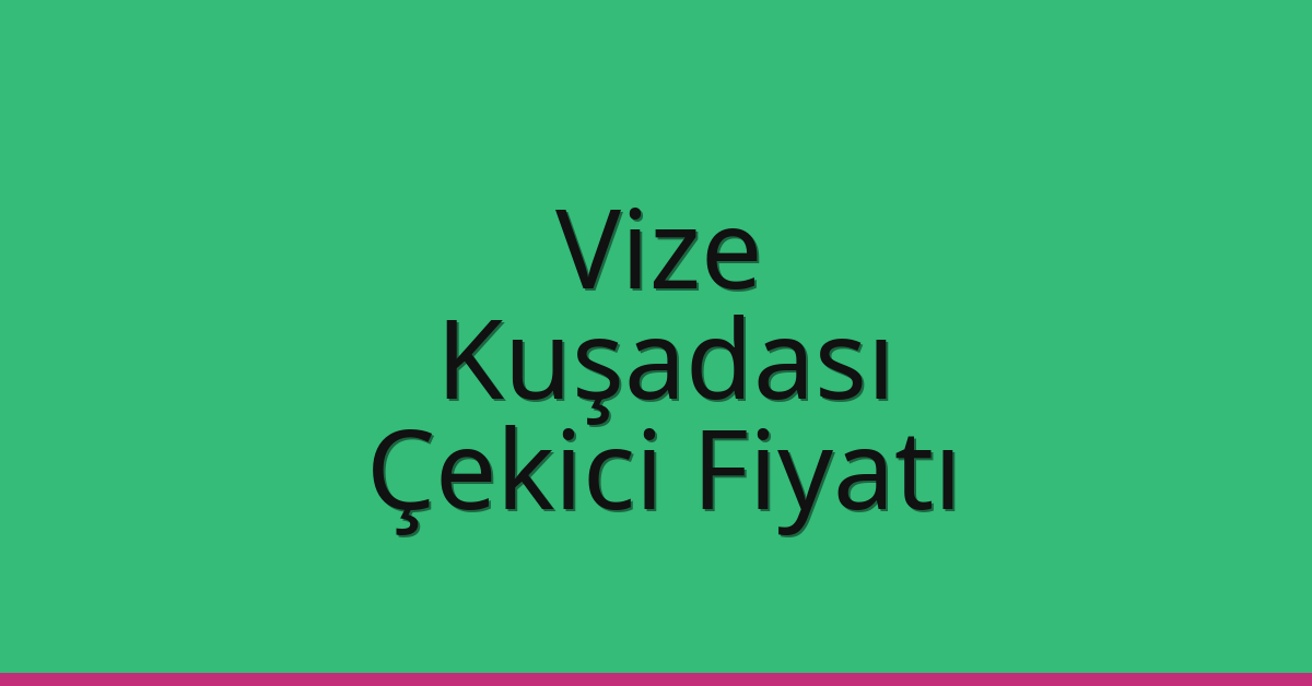 Vize Çekici Fiyatı – Kuşadası Oto Kurtarıcı Ücreti
