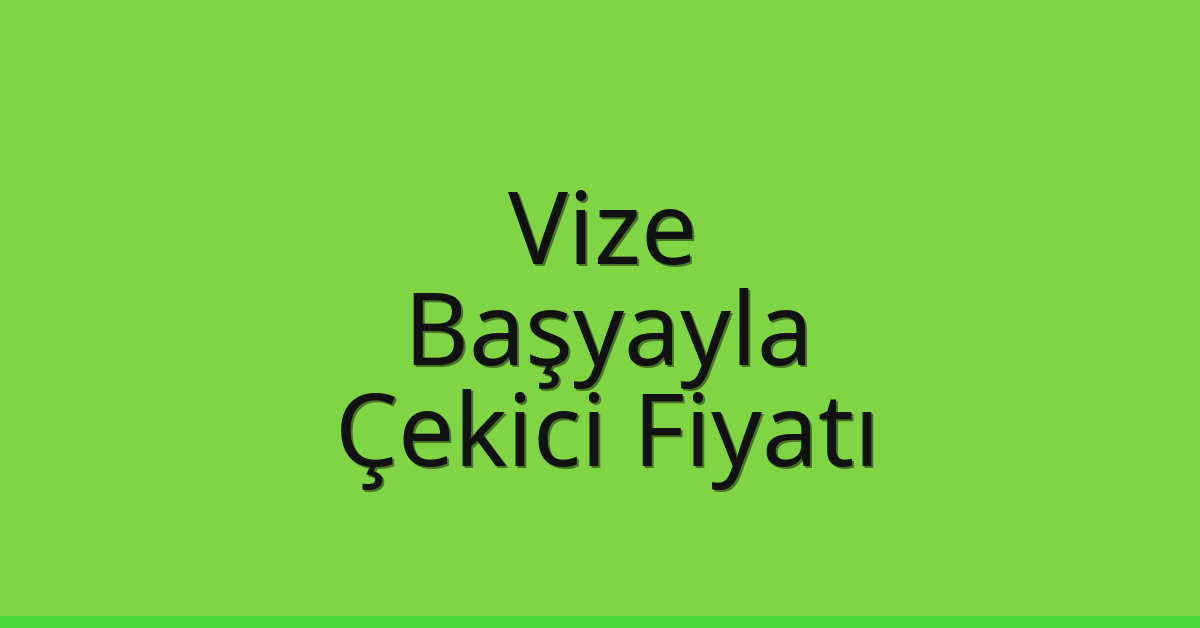 Vize Çekici Fiyatı – Başyayla Oto Kurtarıcı Ücreti