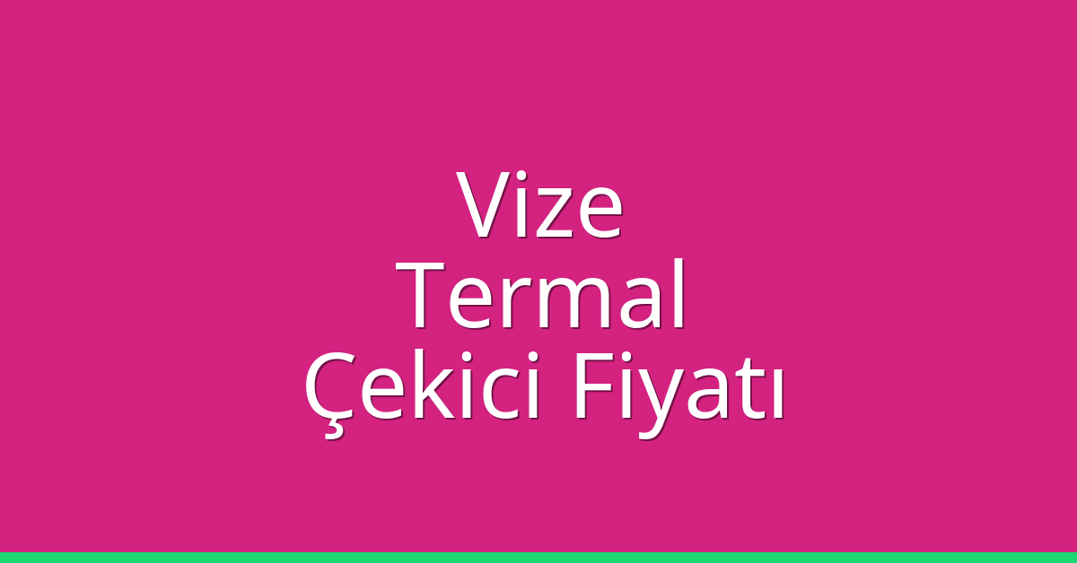 Vize Çekici Fiyatı – Termal Oto Kurtarıcı Ücreti