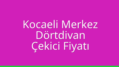 Kocaeli Merkez Çekici Fiyatı – Dörtdivan Oto Kurtarıcı Ücreti