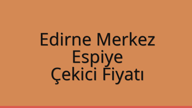 Edirne Merkez Çekici Fiyatı – Espiye Oto Kurtarıcı Ücreti