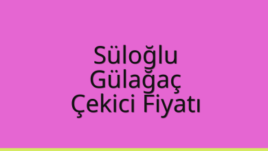 Süloğlu Çekici Fiyatı – Gülağaç Oto Kurtarıcı Ücreti
