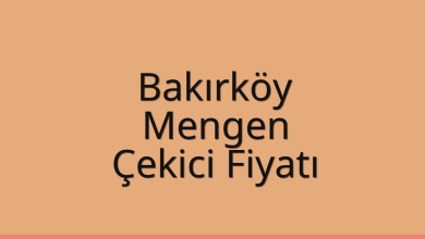 Bakırköy Çekici Fiyatı – Mengen Oto Kurtarıcı Ücreti