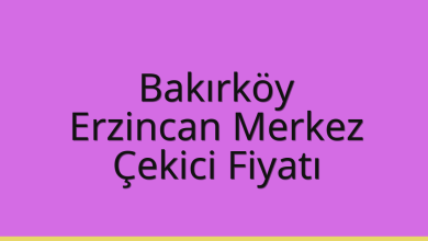 Bakırköy Çekici Fiyatı – Erzincan Merkez Oto Kurtarıcı Ücreti