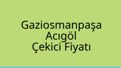 Gaziosmanpaşa Çekici Fiyatı – Acıgöl Oto Kurtarıcı Ücreti