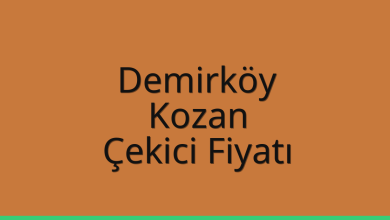 Demirköy Çekici Fiyatı – Kozan Oto Kurtarıcı Ücreti
