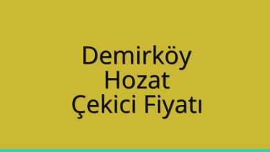 Demirköy Çekici Fiyatı – Hozat Oto Kurtarıcı Ücreti