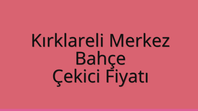 Kırklareli Merkez Çekici Fiyatı – Bahçe Oto Kurtarıcı Ücreti
