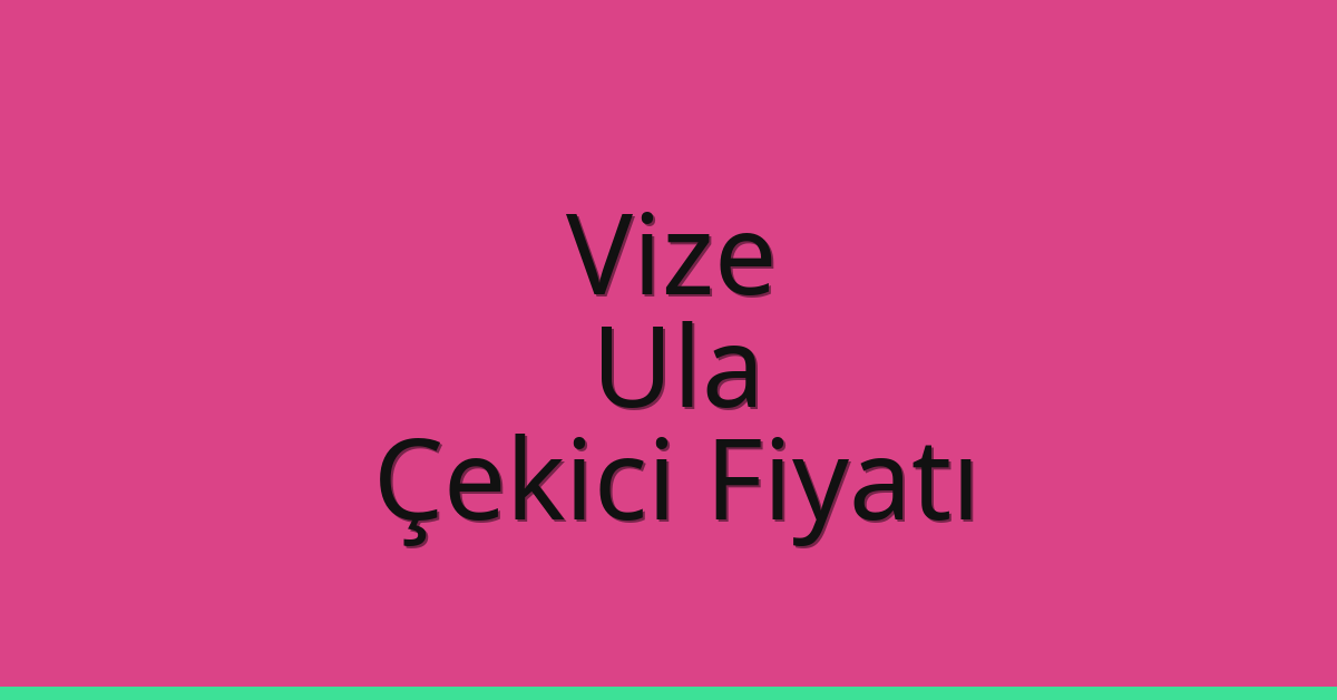 Vize Çekici Fiyatı – Ula Oto Kurtarıcı Ücreti