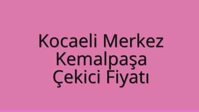 Kocaeli Merkez Çekici Fiyatı – Kemalpaşa Oto Kurtarıcı Ücreti