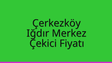 Çerkezköy Çekici Fiyatı – Iğdır Merkez Oto Kurtarıcı Ücreti