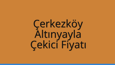 Çerkezköy Çekici Fiyatı – Altınyayla Oto Kurtarıcı Ücreti
