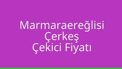 Marmaraereğlisi Çekici Fiyatı – Çerkeş Oto Kurtarıcı Ücreti