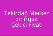 Tekirdağ Merkez Çekici Fiyatı – Emirgazi Oto Kurtarıcı Ücreti
