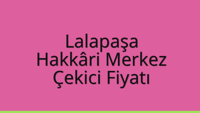 Lalapaşa Çekici Fiyatı – Hakkâri Merkez Oto Kurtarıcı Ücreti