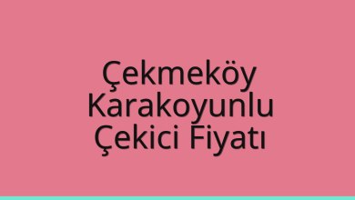 Çekmeköy Çekici Fiyatı – Karakoyunlu Oto Kurtarıcı Ücreti