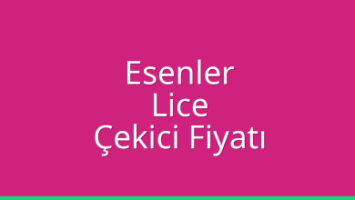Esenler Çekici Fiyatı – Lice Oto Kurtarıcı Ücreti