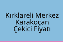 Kırklareli Merkez Çekici Fiyatı – Karakoçan Oto Kurtarıcı Ücreti