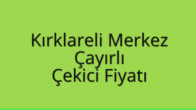 Kırklareli Merkez Çekici Fiyatı – Çayırlı Oto Kurtarıcı Ücreti