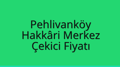 Pehlivanköy Çekici Fiyatı – Hakkâri Merkez Oto Kurtarıcı Ücreti