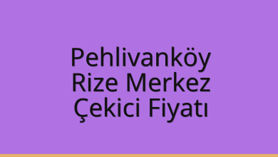Pehlivanköy Çekici Fiyatı – Rize Merkez Oto Kurtarıcı Ücreti