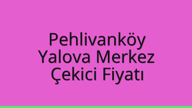 Pehlivanköy Çekici Fiyatı – Yalova Merkez Oto Kurtarıcı Ücreti
