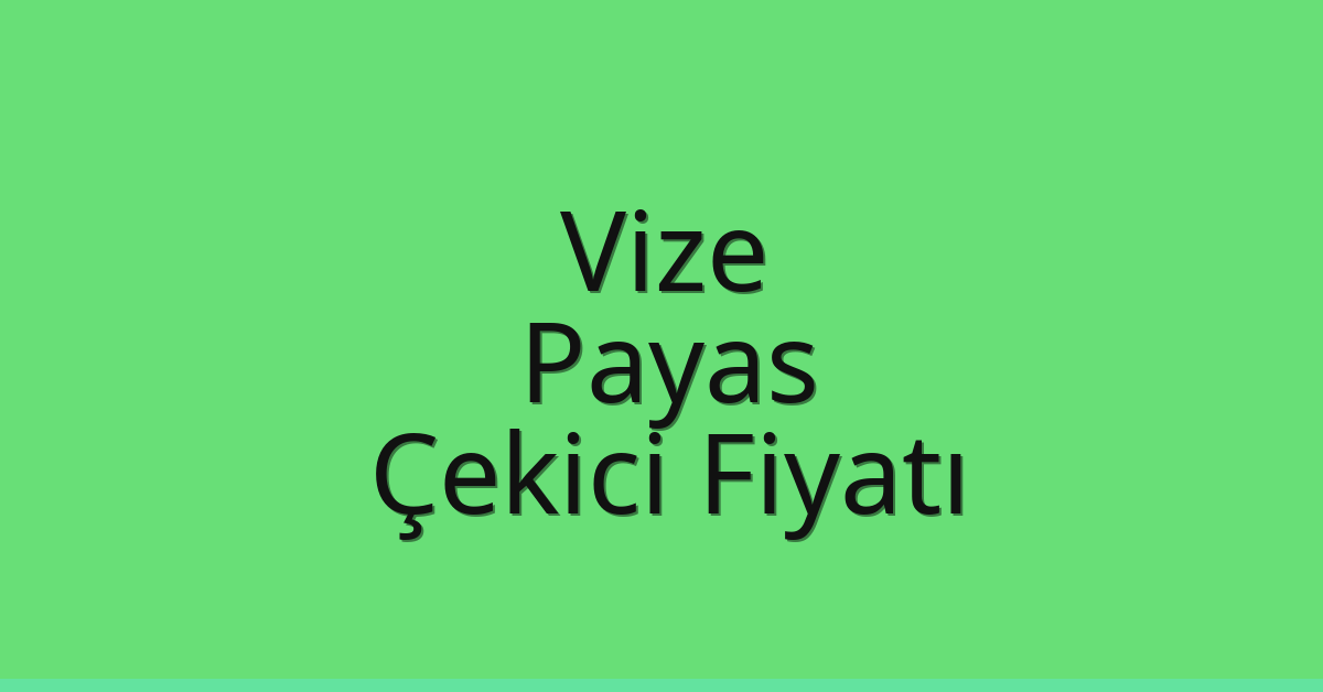 Vize Çekici Fiyatı – Payas Oto Kurtarıcı Ücreti
