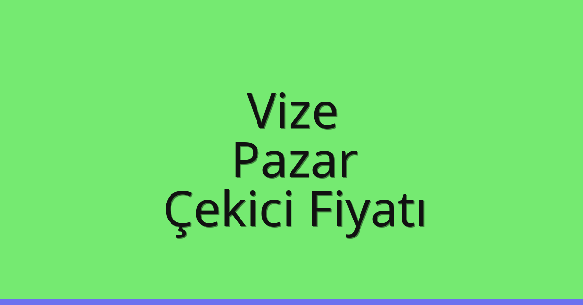 Vize Çekici Fiyatı – Pazar Oto Kurtarıcı Ücreti