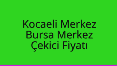 Kocaeli Merkez Çekici Fiyatı – Bursa Merkez Oto Kurtarıcı Ücreti