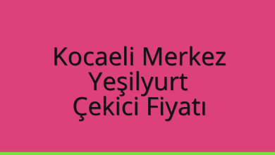 Kocaeli Merkez Çekici Fiyatı – Yeşilyurt Oto Kurtarıcı Ücreti