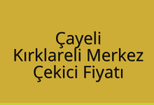 Çayeli Çekici Fiyatı – Kırklareli Merkez Oto Kurtarıcı Ücreti