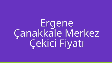 Ergene Çekici Fiyatı – Çanakkale Merkez Oto Kurtarıcı Ücreti