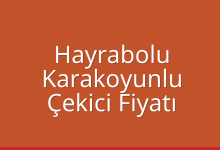 Hayrabolu Çekici Fiyatı – Karakoyunlu Oto Kurtarıcı Ücreti