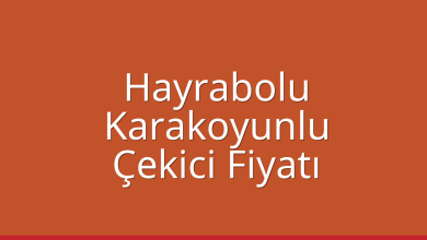 Hayrabolu Çekici Fiyatı – Karakoyunlu Oto Kurtarıcı Ücreti