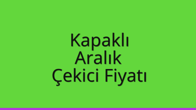Kapaklı Çekici Fiyatı – Aralık Oto Kurtarıcı Ücreti