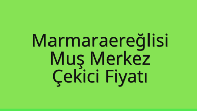 Marmaraereğlisi Çekici Fiyatı – Muş Merkez Oto Kurtarıcı Ücreti