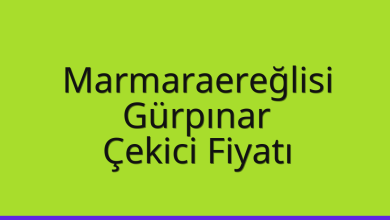 Marmaraereğlisi Çekici Fiyatı – Gürpınar Oto Kurtarıcı Ücreti