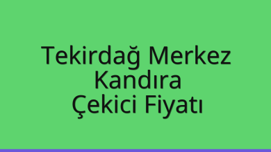 Tekirdağ Merkez Çekici Fiyatı – Kandıra Oto Kurtarıcı Ücreti