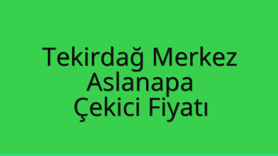 Tekirdağ Merkez Çekici Fiyatı – Aslanapa Oto Kurtarıcı Ücreti
