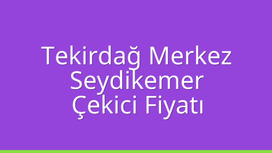 Tekirdağ Merkez Çekici Fiyatı – Seydikemer Oto Kurtarıcı Ücreti