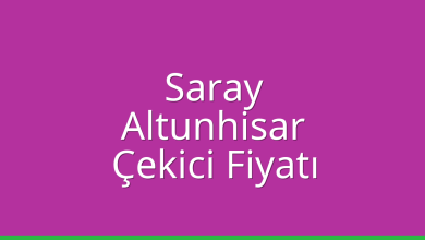 Saray Çekici Fiyatı – Altunhisar Oto Kurtarıcı Ücreti