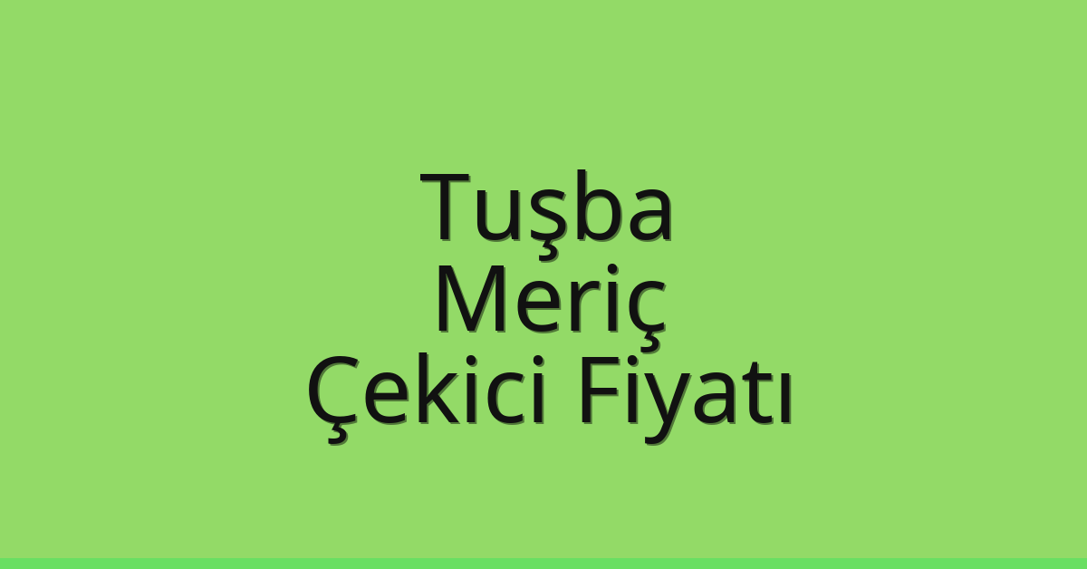 Tuşba Çekici Fiyatı – Meriç Oto Kurtarıcı Ücreti