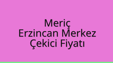 Meriç Çekici Fiyatı – Erzincan Merkez Oto Kurtarıcı Ücreti