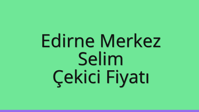 Edirne Merkez Çekici Fiyatı – Selim Oto Kurtarıcı Ücreti
