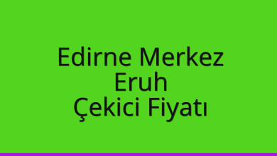 Edirne Merkez Çekici Fiyatı – Eruh Oto Kurtarıcı Ücreti