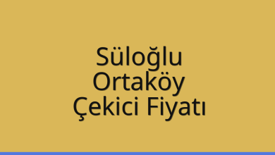 Süloğlu Çekici Fiyatı – Ortaköy Oto Kurtarıcı Ücreti