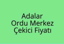 Adalar Çekici Fiyatı – Ordu Merkez Oto Kurtarıcı Ücreti